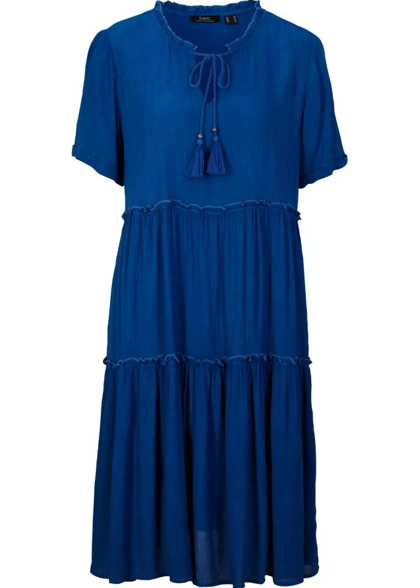 Best Vestido de viscosa arrugada hasta la rodilla con detalle en el escote Mujer Vestidos