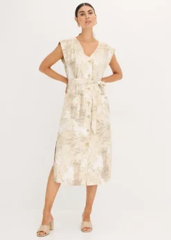 Online Vestido de viscosa con cordón (2 piezas) Mujer Vestidos