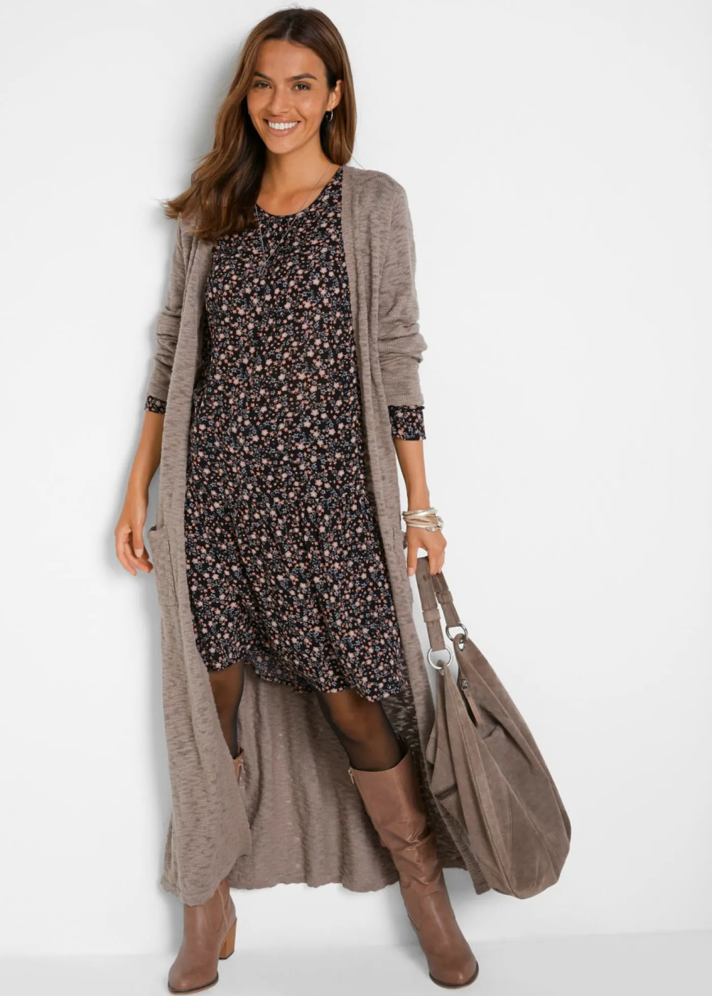 Outlet Vestido de viscosa fluida Mujer Vestidos