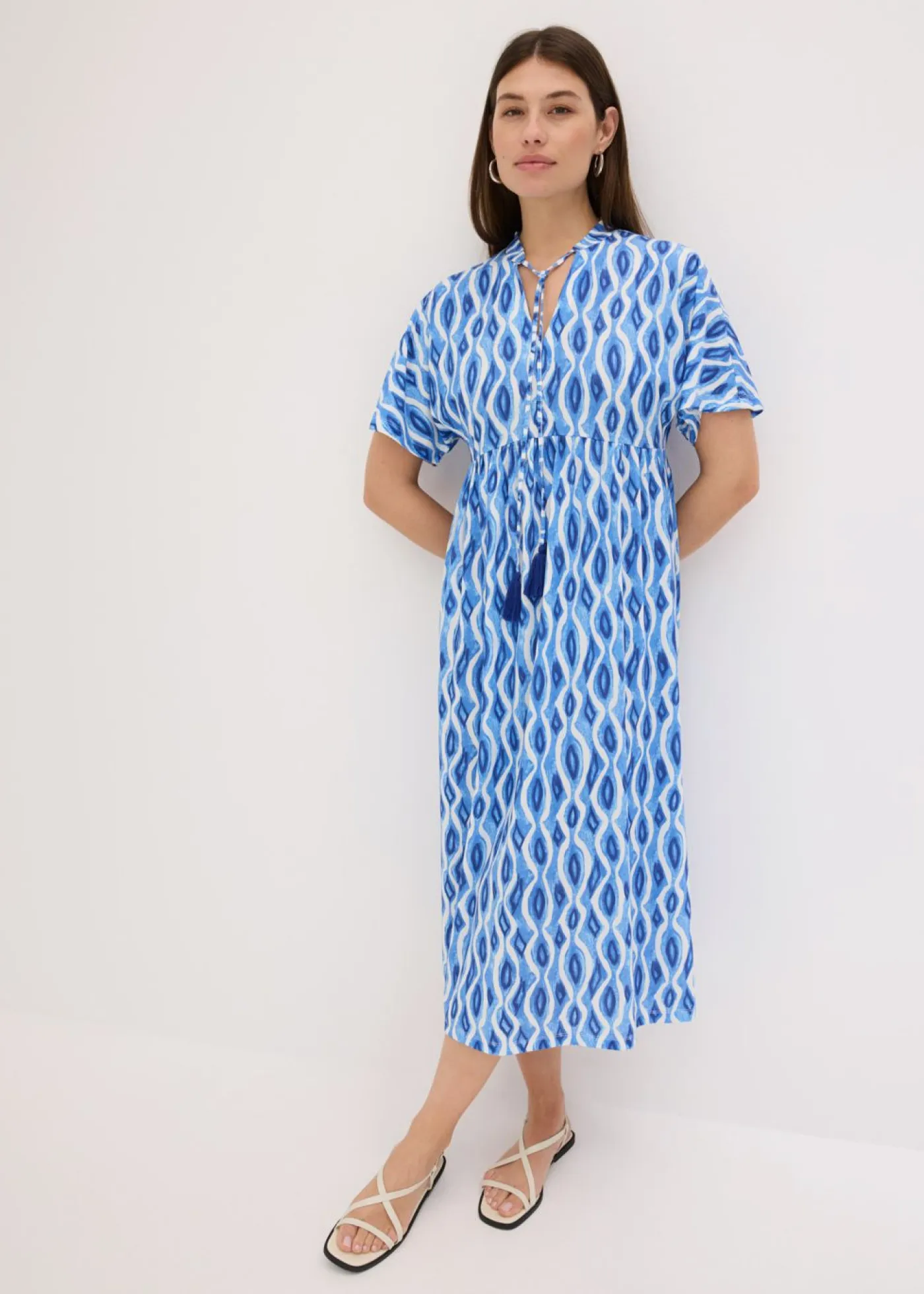 Outlet Vestido estampado con corte de túnica Mujer Vestidos