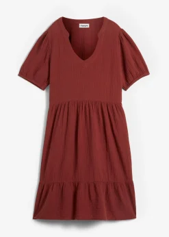 Best Vestido holgado de muselina de algodón Mujer Vestidos|Novedades