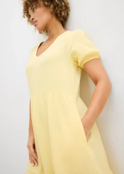 Clearance Vestido holgado de muselina de algodón Mujer Vestidos|Novedades