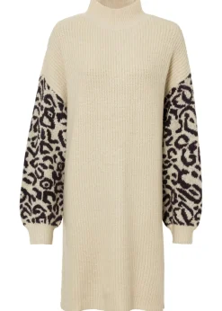Discount Vestido holgado de punto con estampado de leopardo Mujer Vestidos|Ropa De Punto