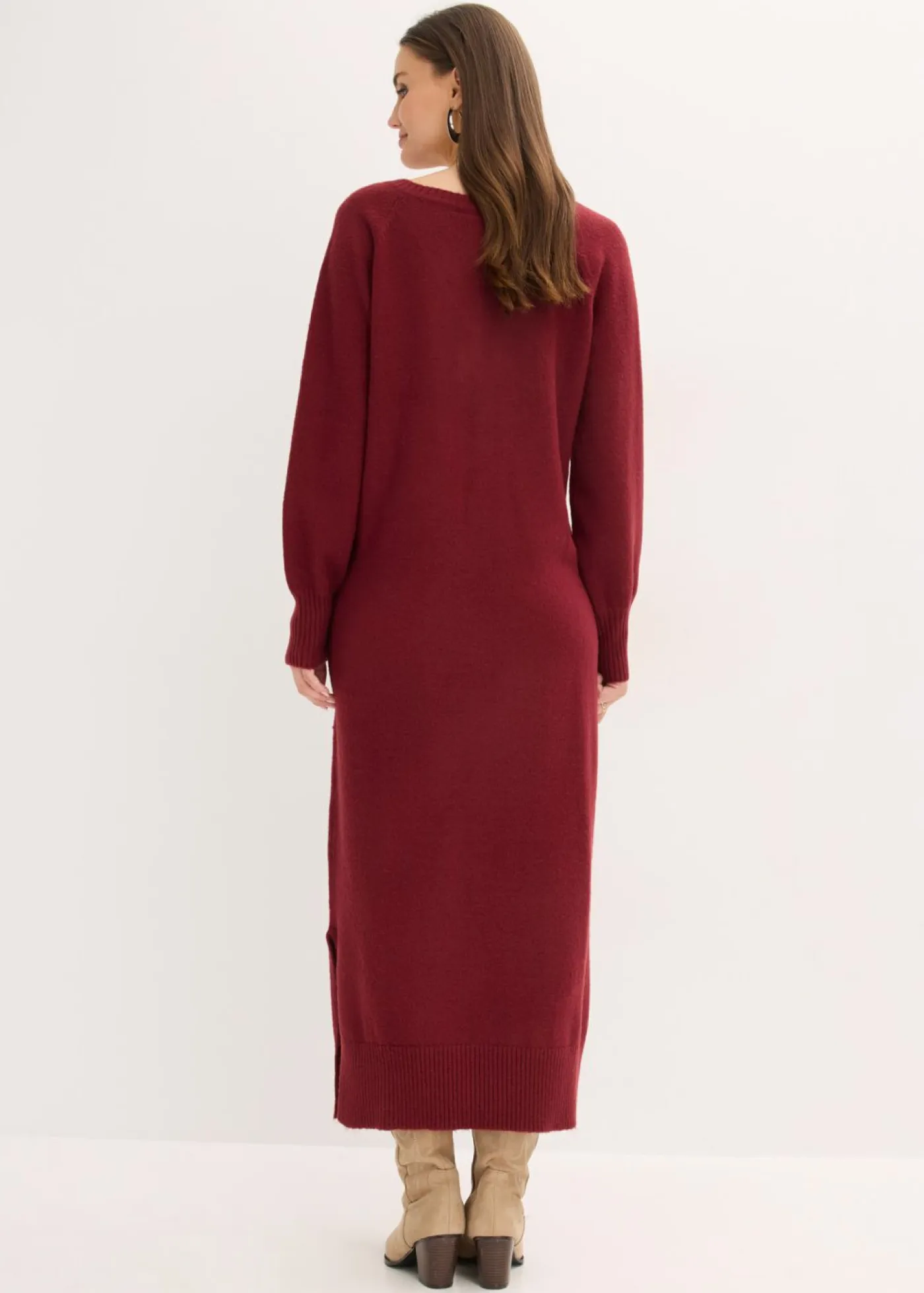 Online Vestido holgado de punto con largo midi Mujer Vestidos|Ropa De Punto