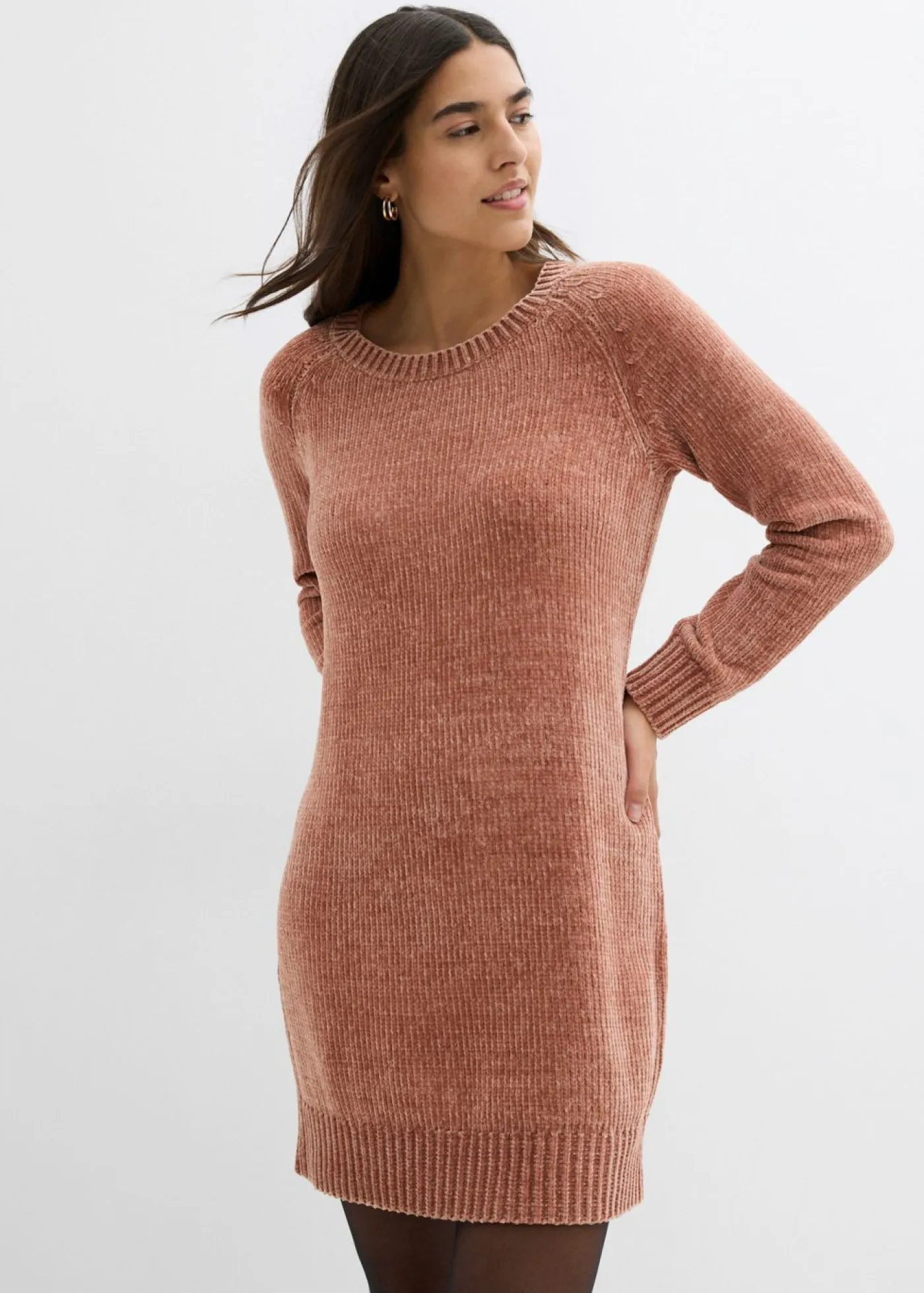 Outlet Vestido holgado de punto de chenilla Mujer Vestidos|Ropa De Punto