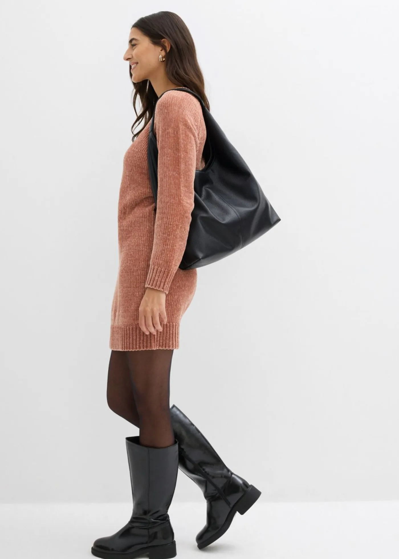Outlet Vestido holgado de punto de chenilla Mujer Vestidos|Ropa De Punto