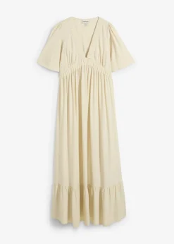 Online Vestido largo a capas de viscosa fluida Mujer Vestidos