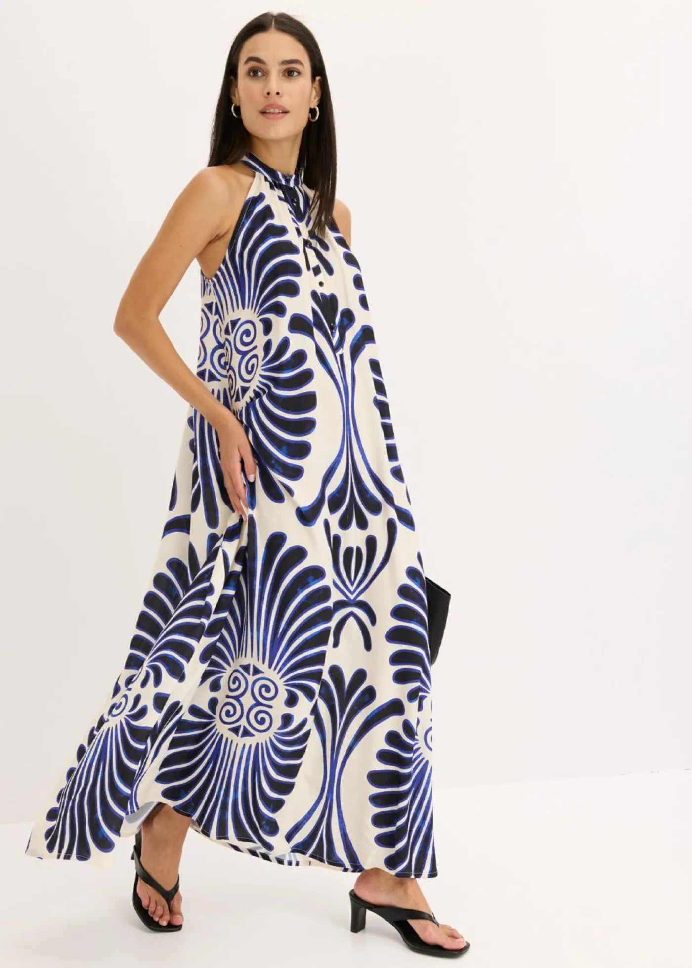 Best Vestido largo ancho de viscosa fluida Mujer Vestidos