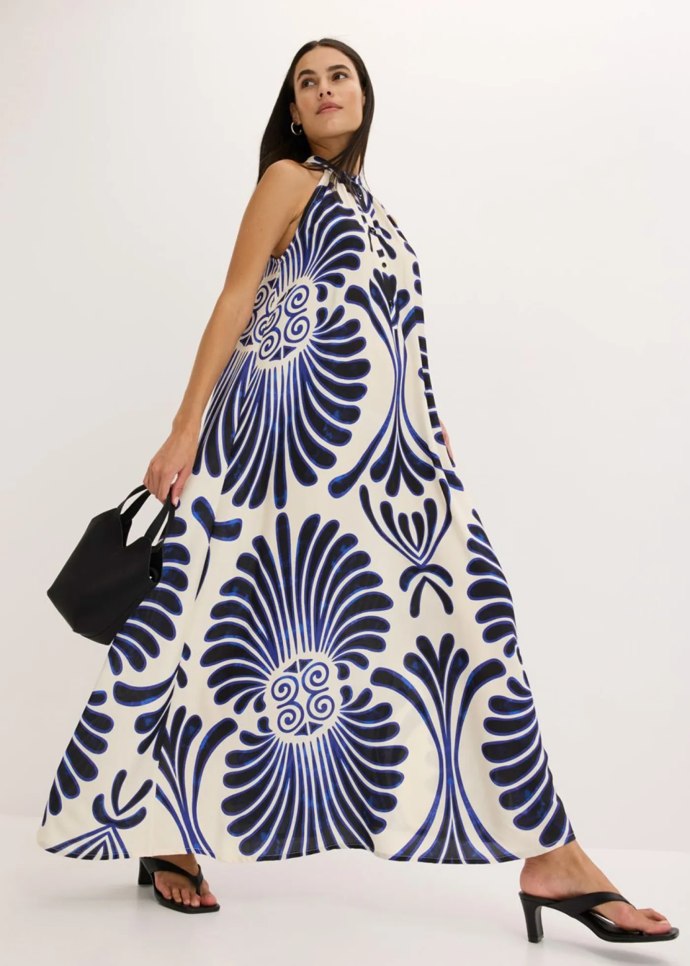 Best Vestido largo ancho de viscosa fluida Mujer Vestidos