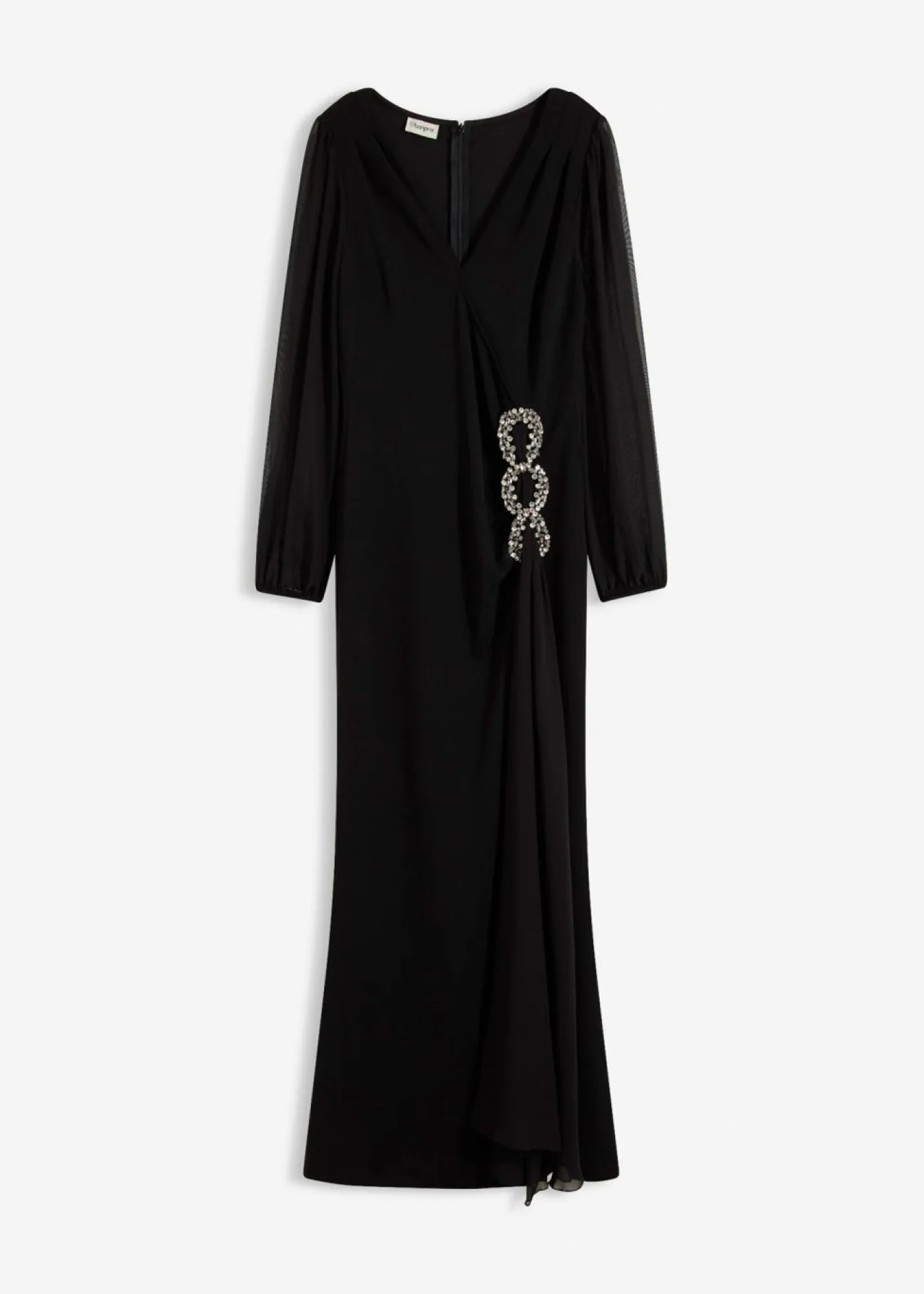 Online Vestido largo con aplicación de piedras brillantes Mujer Vestidos|Ropa Elegante
