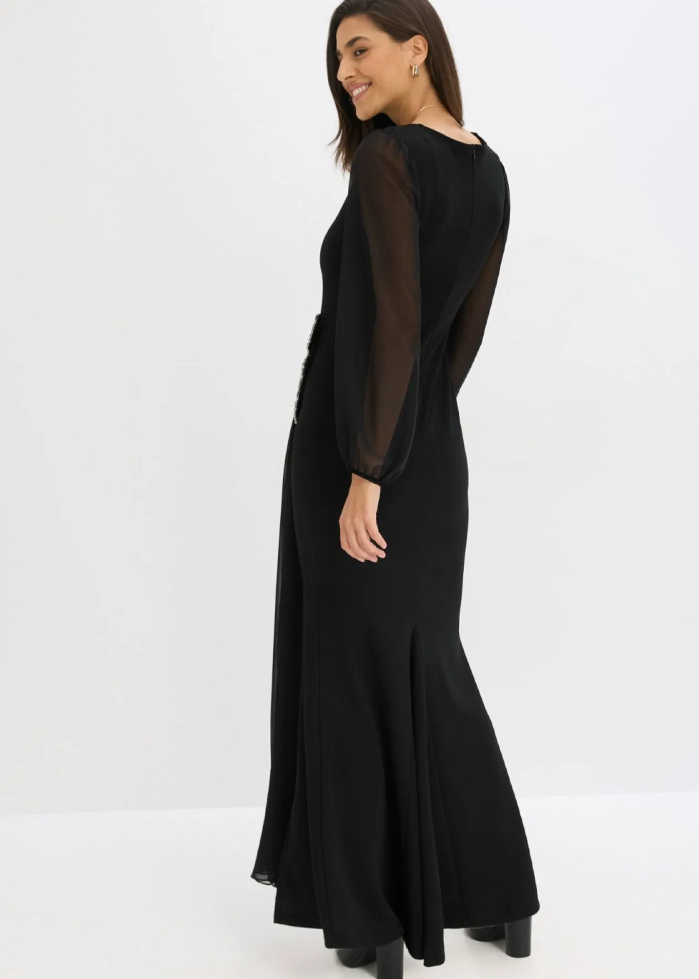 Online Vestido largo con aplicación de piedras brillantes Mujer Vestidos|Ropa Elegante