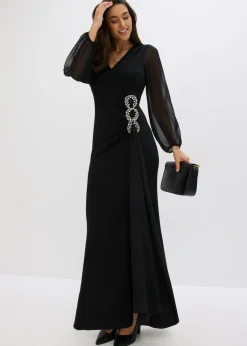 Online Vestido largo con aplicación de piedras brillantes Mujer Vestidos|Ropa Elegante