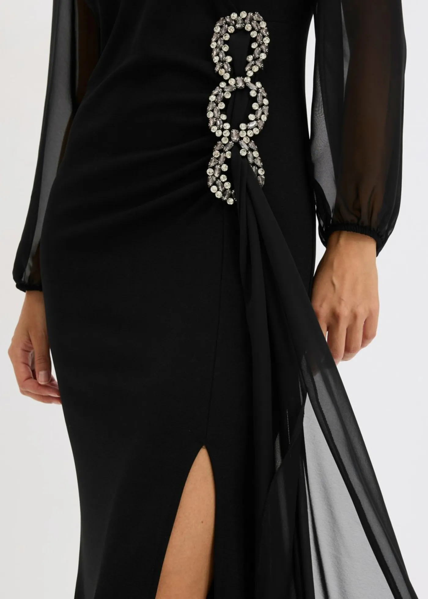 Online Vestido largo con aplicación de piedras brillantes Mujer Vestidos|Ropa Elegante