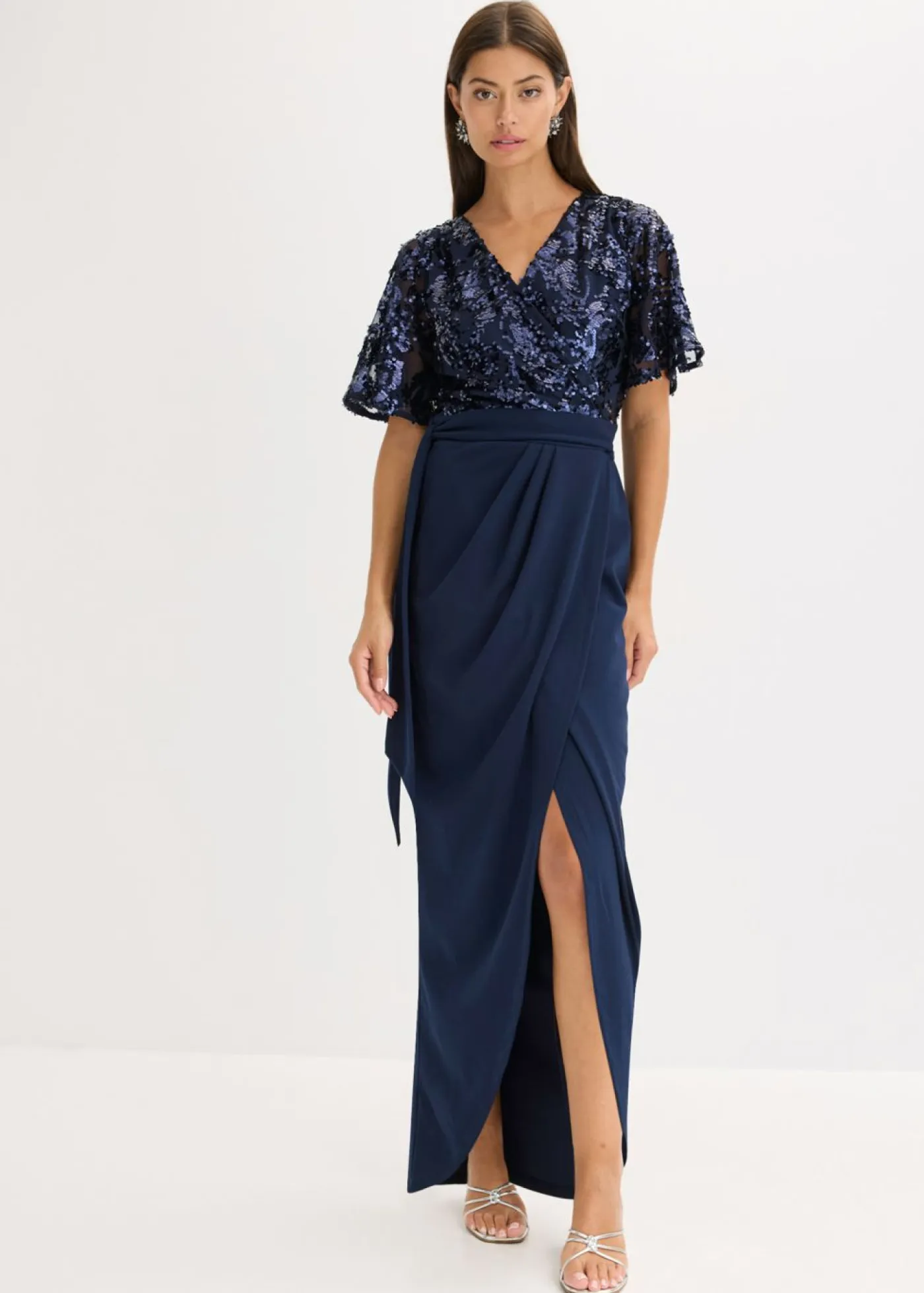 Clearance Vestido largo con bordado de lentejuelas Mujer Vestidos|Ropa Elegante