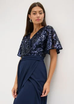 Clearance Vestido largo con bordado de lentejuelas Mujer Vestidos|Ropa Elegante