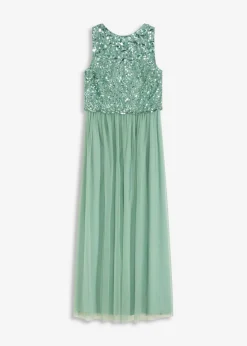 Sale Vestido largo con bordado de lentejuelas Mujer Vestidos|Tallas Pequeñas