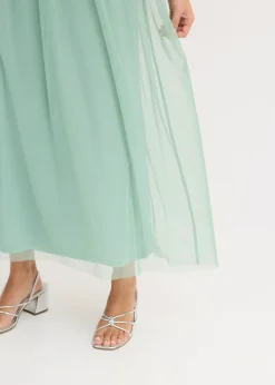 Sale Vestido largo con bordado de lentejuelas Mujer Vestidos|Tallas Pequeñas