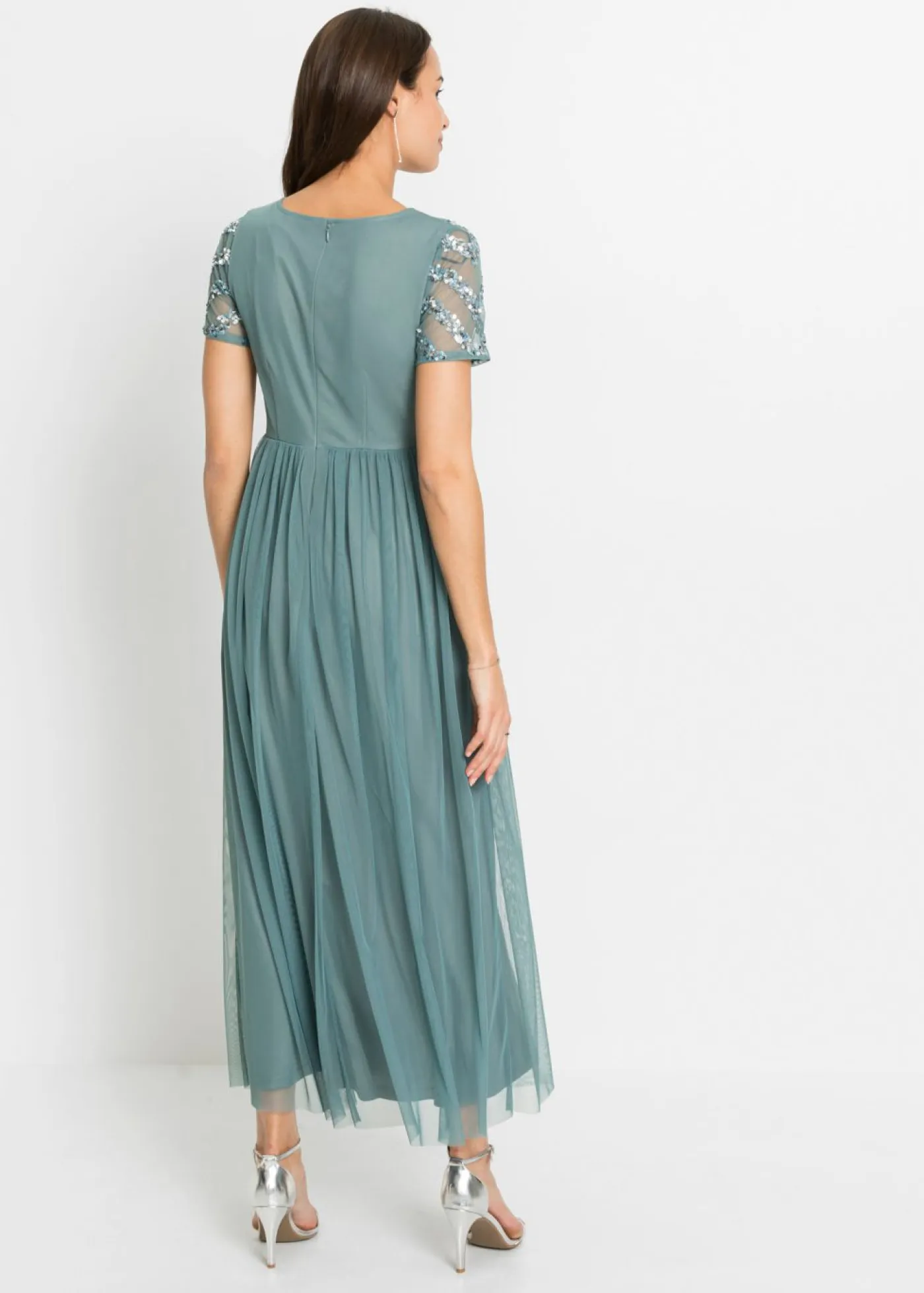Clearance Vestido largo con bordado de lentejuelas Mujer Vestidos|Ropa Elegante