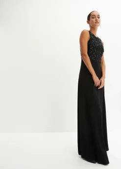 Vestido largo con bordado de lentejuelas Mujer Vestidos|Ropa Elegante
