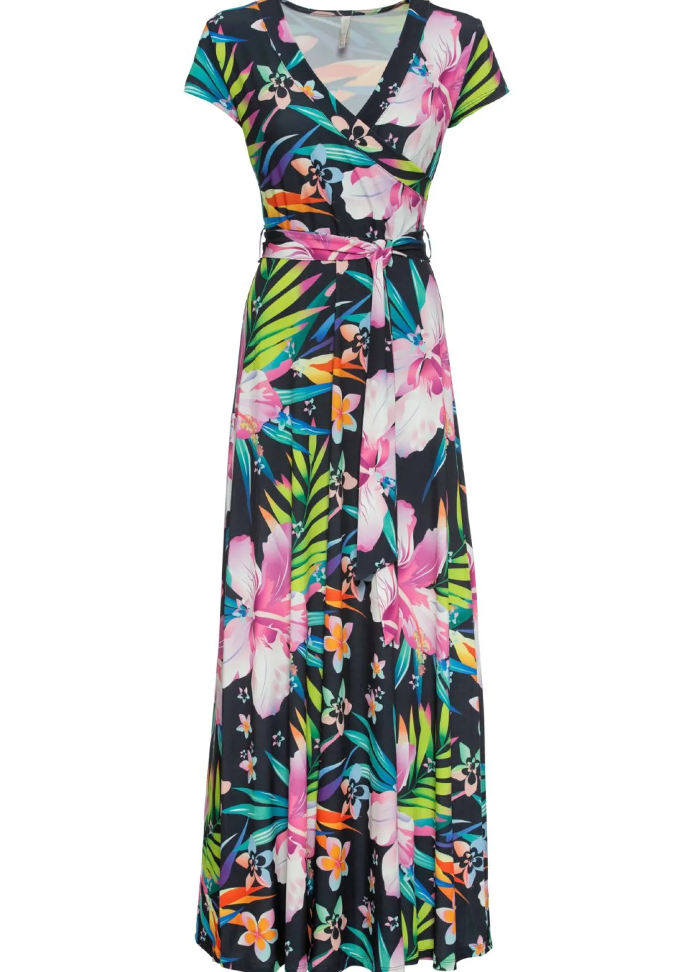 Vestido largo con diseño cruzado Mujer Vestidos