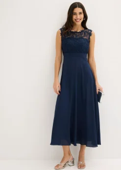 Best Vestido largo con encaje Mujer Tallas Pequeñas