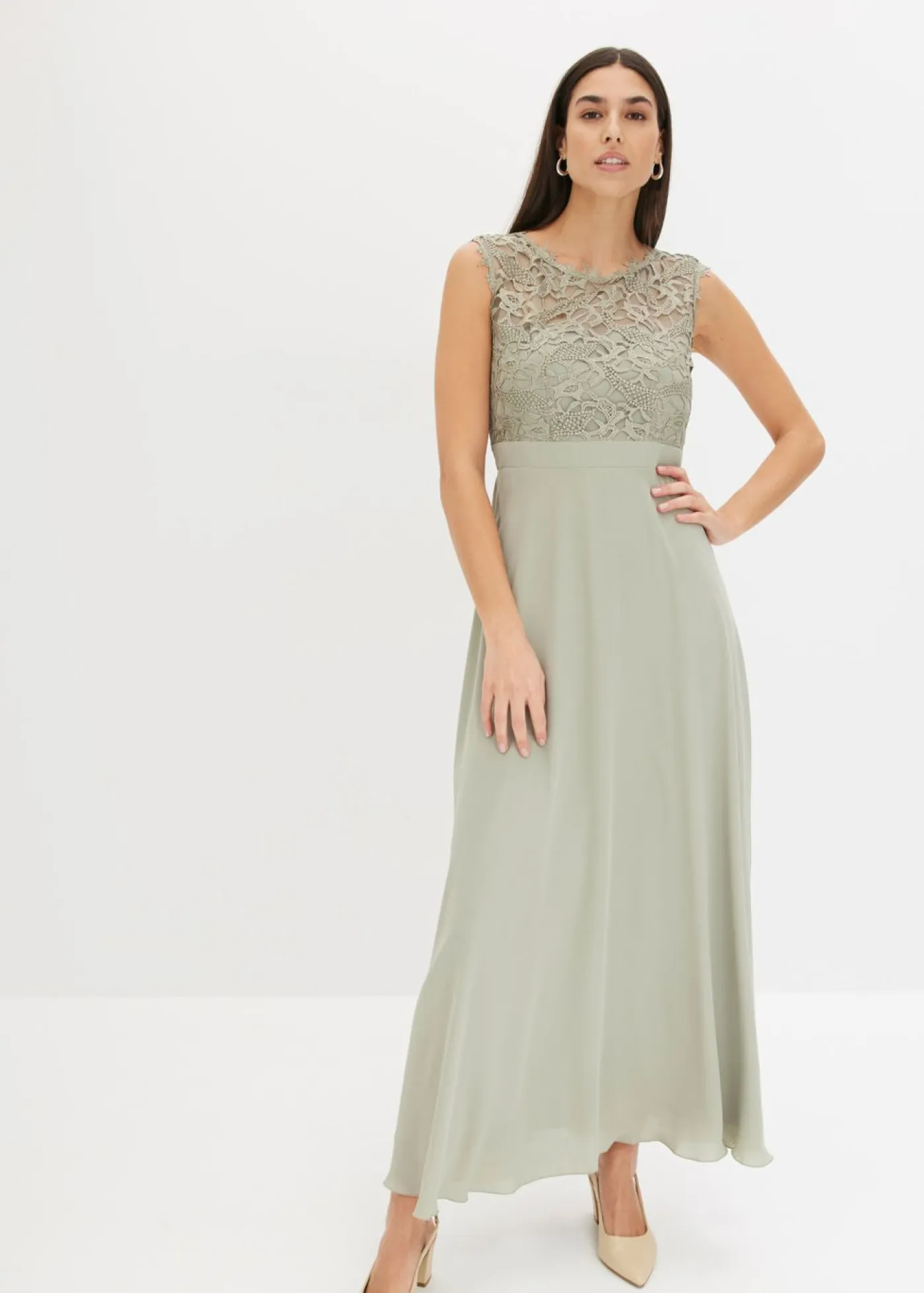Best Vestido largo con encaje Mujer Vestidos|Tallas Pequeñas