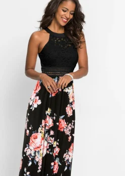 Clearance Vestido largo con estampado floral y encaje Mujer Vestidos