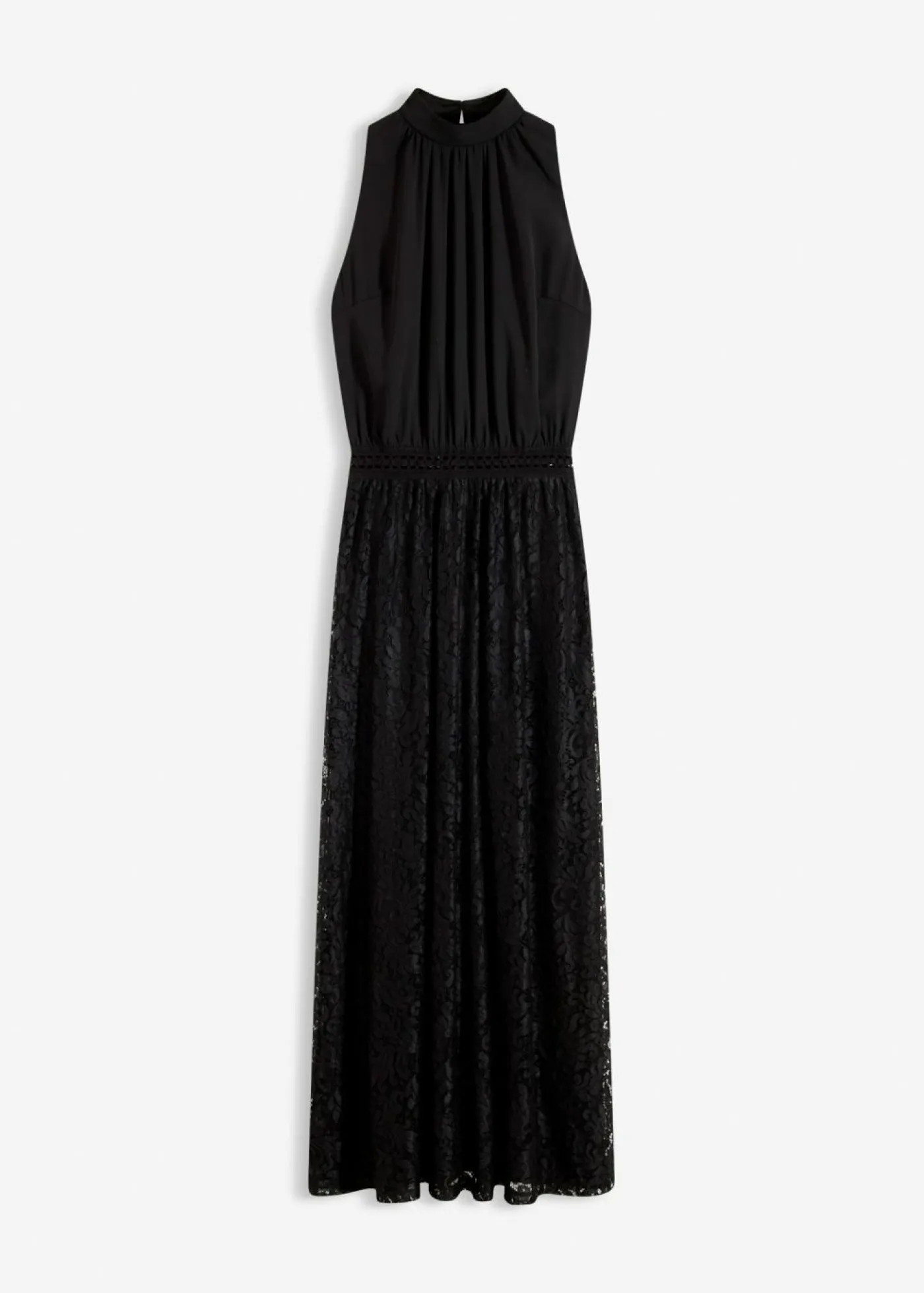 Sale Vestido largo con falda de encaje Mujer Vestidos|Ropa Elegante