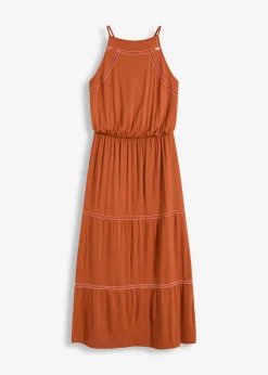 Discount Vestido largo con insertos de ganchillo Mujer Vestidos
