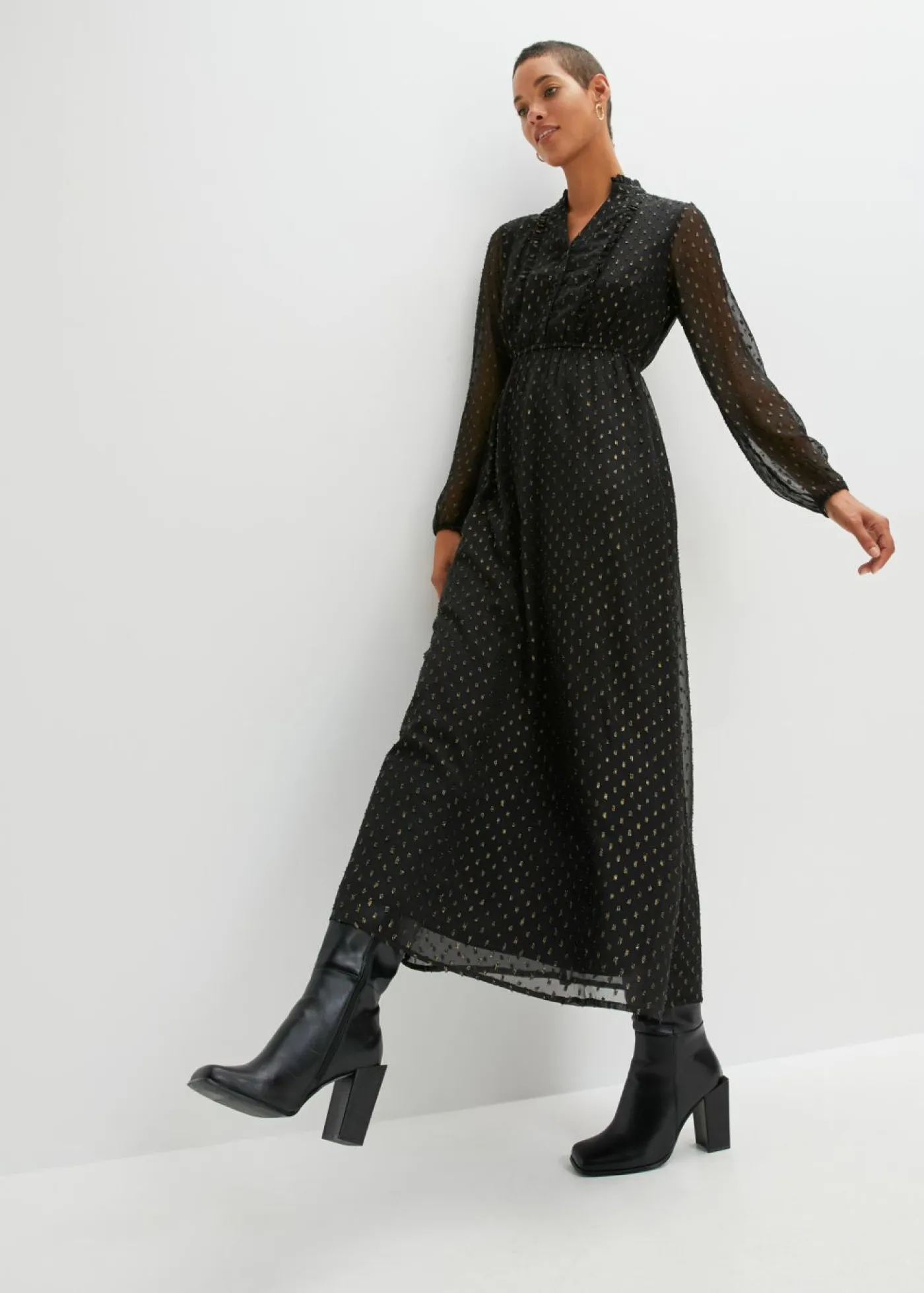 Outlet Vestido largo con piedras brillantes Mujer Vestidos