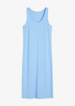 Hot Vestido largo de canalé suave Mujer Vestidos