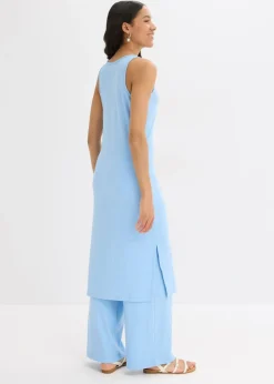 Hot Vestido largo de canalé suave Mujer Vestidos