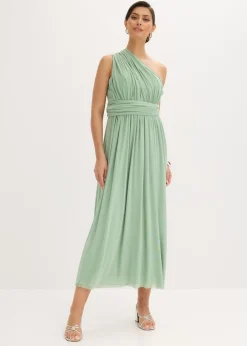 New Vestido largo de malla con diferentes variantes de uso Mujer Vestidos|Ropa Elegante