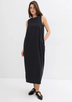 Outlet Vestido largo de mezcla de viscosa con bolsillos Mujer Esenciales|Vestidos