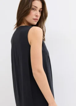 Outlet Vestido largo de mezcla de viscosa con bolsillos Mujer Esenciales|Vestidos
