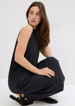 Outlet Vestido largo de mezcla de viscosa con bolsillos Mujer Esenciales|Vestidos