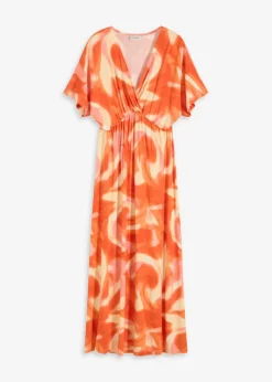 Best Vestido largo de mezcla de viscosa con estampado batik Mujer Vestidos