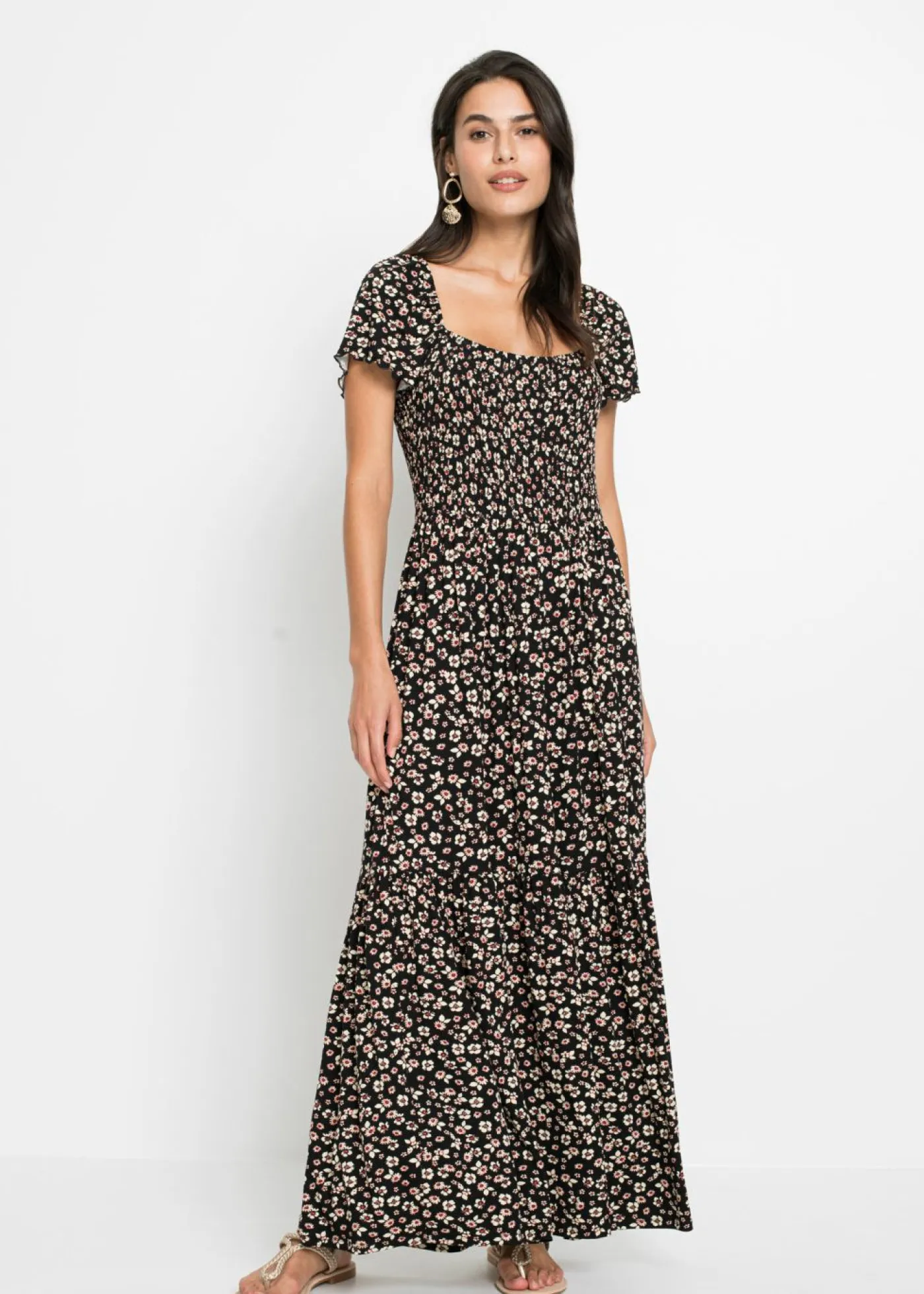 Clearance Vestido largo de mezcla de viscosa Mujer Vestidos|Tallas Pequeñas
