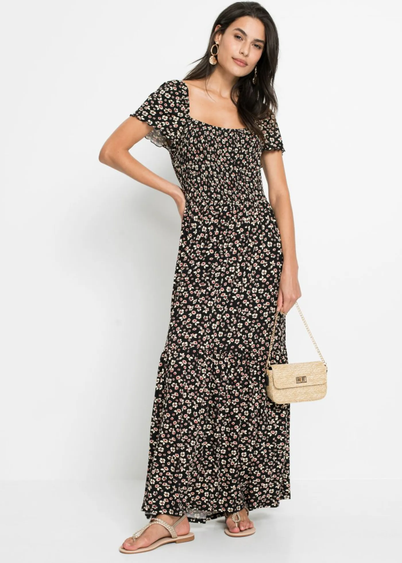 Clearance Vestido largo de mezcla de viscosa Mujer Vestidos|Tallas Pequeñas