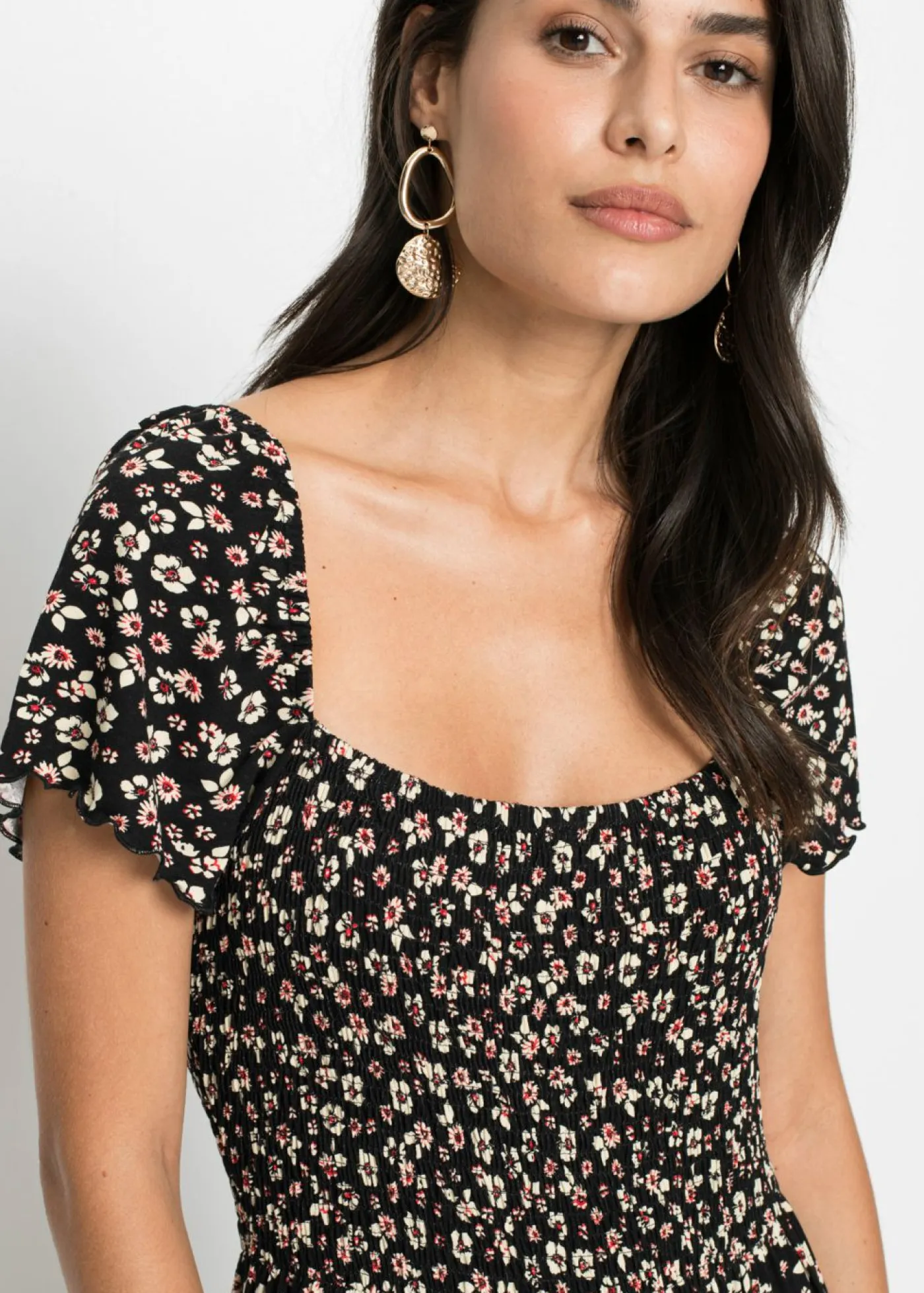 Clearance Vestido largo de mezcla de viscosa Mujer Vestidos|Tallas Pequeñas