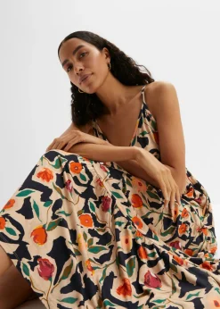 Clearance Vestido largo de mezcla de viscosa suave Mujer Vestidos
