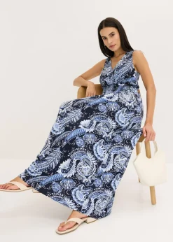 Sale Vestido largo de mezcla de viscosa suave Mujer Vestidos|Novedades