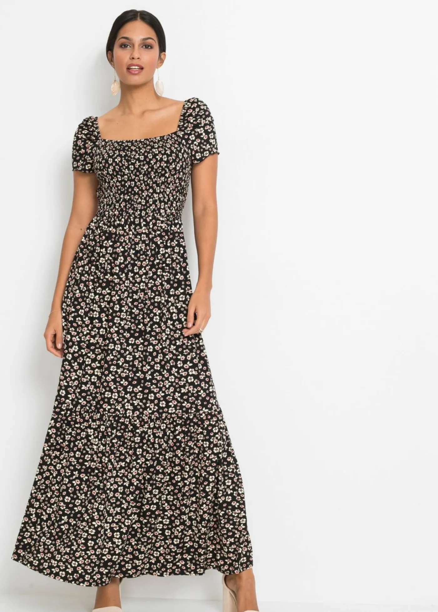 Vestido largo de mezcla de viscosa Mujer Vestidos
