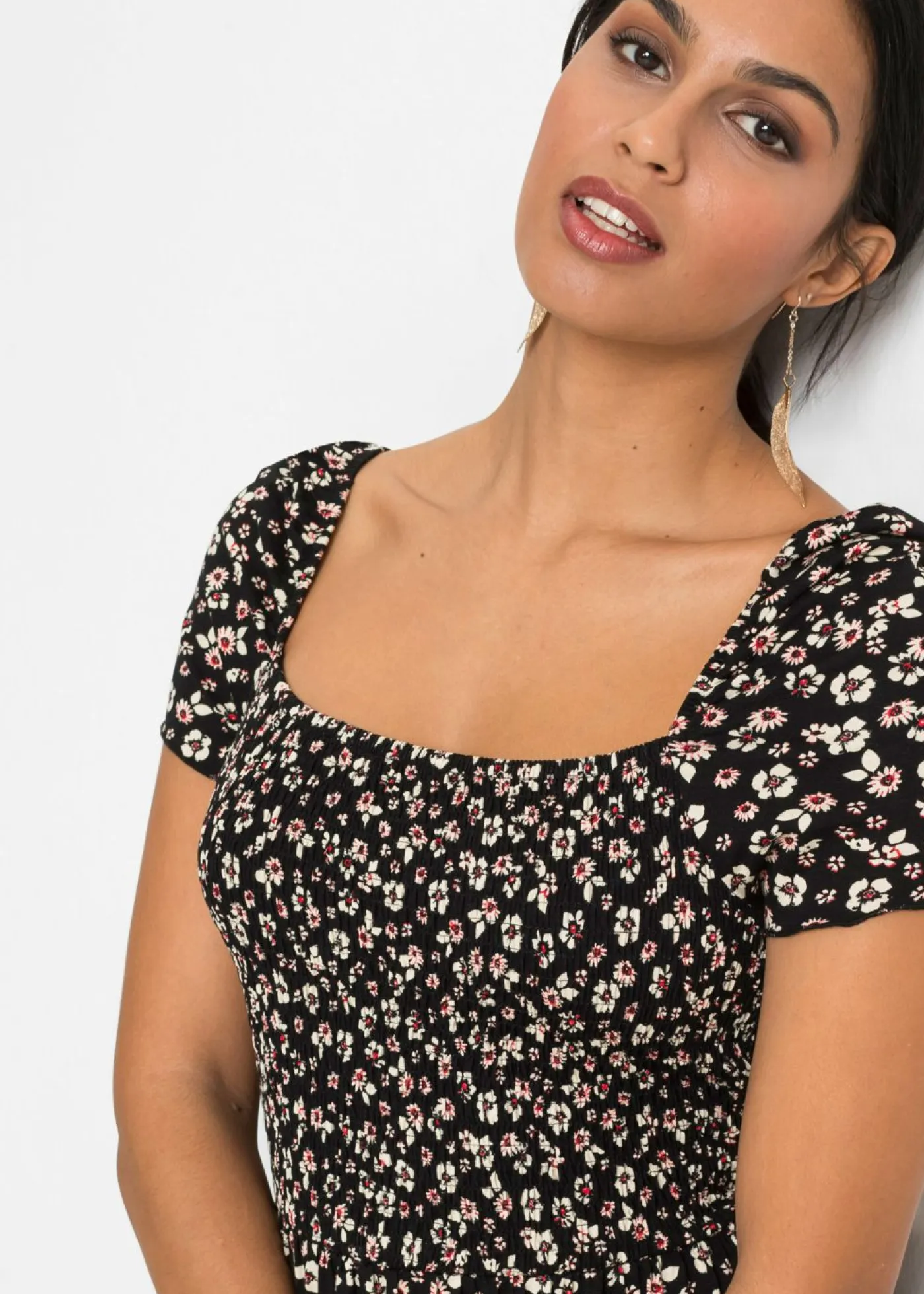 Vestido largo de mezcla de viscosa Mujer Vestidos