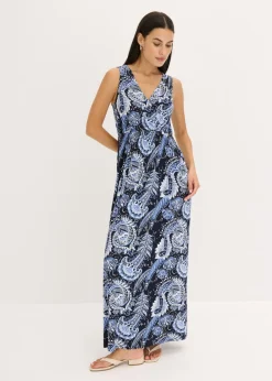 Outlet Vestido largo de mezcla de viscosa suave Mujer Vestidos|Novedades