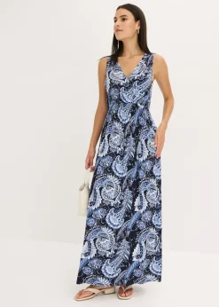 Outlet Vestido largo de mezcla de viscosa suave Mujer Vestidos|Novedades