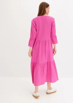 Outlet Vestido largo de muselina suave Mujer Novedades
