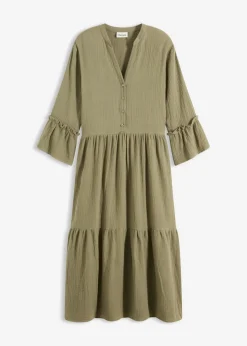 Hot Vestido largo de muselina suave Mujer Vestidos|Novedades