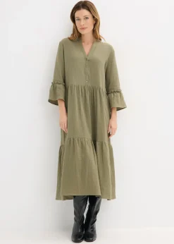 Hot Vestido largo de muselina suave Mujer Vestidos|Novedades