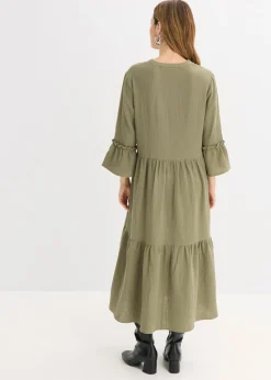 Hot Vestido largo de muselina suave Mujer Vestidos|Novedades